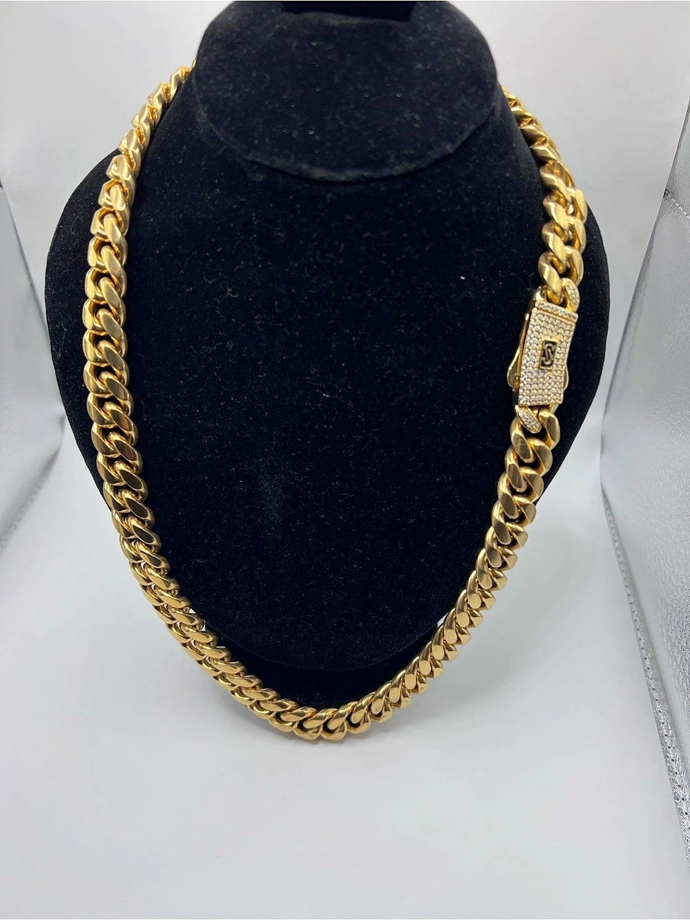 14mm Miami Cuban Link Chain - 24" Iced Out Clasp